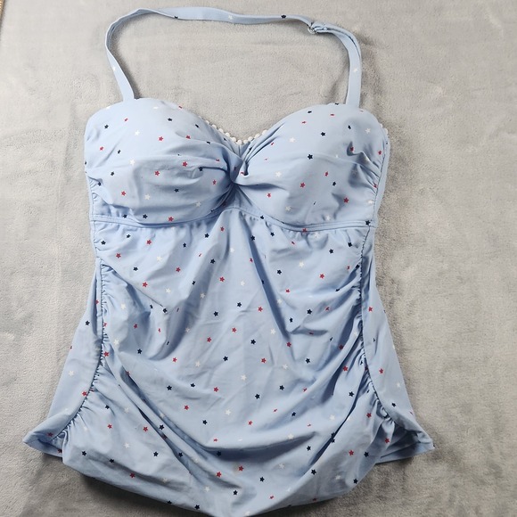 Crown & Ivy Star Print Tankini Padded Swim Top Size Medium Bathing Suit Top - Picture 1 of 6